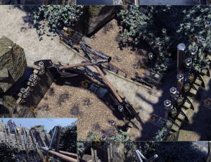 中世纪城寨大门场景工程模型