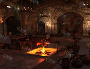 中世纪酒宴厅场景工程源文件