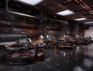 外星科技休闲室场景工程源文件