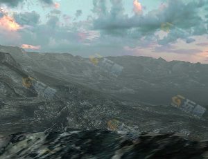 大岩石地形场景工程模型