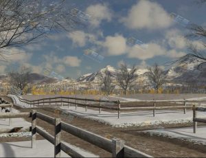 冬季平原场景工程模型