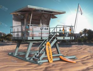 救生员塔场景工程模型