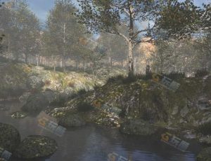 小湖森林场景工程模型