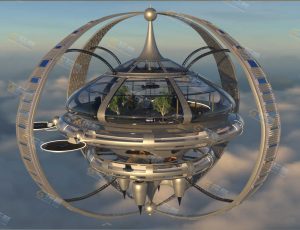 宇宙外星空间站场景工程模型