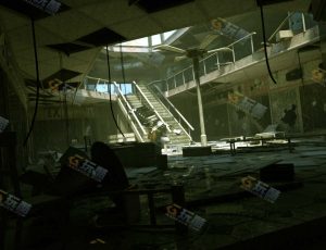 被摧毁的商场场景工程源文件