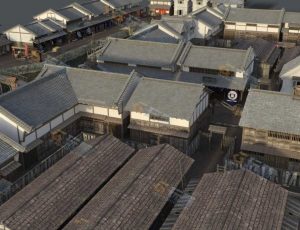 日本江户城场景工程模型