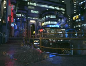 赛博都市场景工程模型