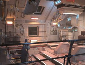 太空战舰驾驶舱场景工程模型