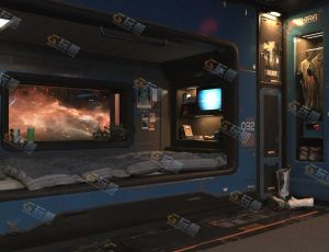 宇宙太空宿舍场景工程模型