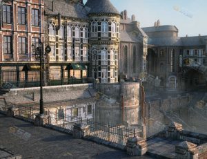 蒸汽朋克城市街道