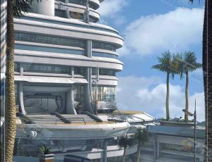 科技大楼场景工程模型