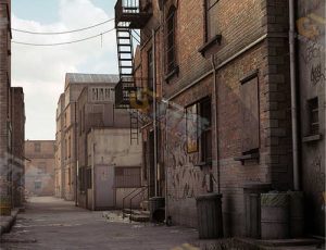 破烂街道场景工程模型