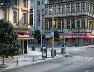 纽约市街区场景工程模型