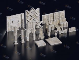 古老祭祀石碑模型套装