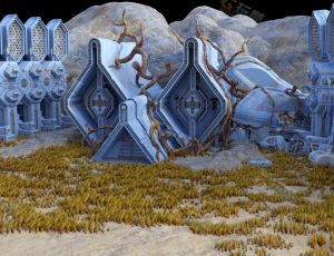 外星殖民基地场景工程模型