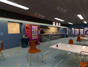 小型餐厅场景模型