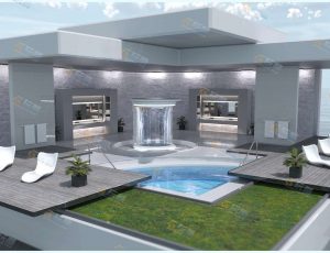 舒适淋浴室场景模型