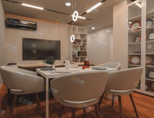 现代温馨客厅工程源文件