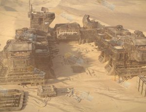 沙漠堡垒基地场景工程模型