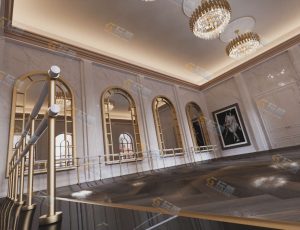 芭蕾舞舞蹈室场景工程模型