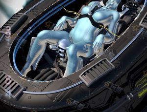 机器人充电仓模型