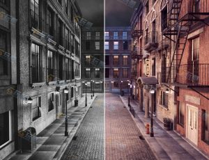 西方老街道场景工程模型