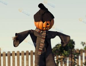 万圣节南瓜园场景工程模型