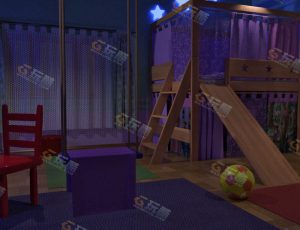 小孩游戏房场景工程模型