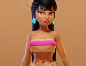 夏威夷风格化女孩模型