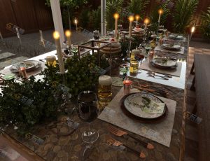 西餐厅派对场景工程源文件