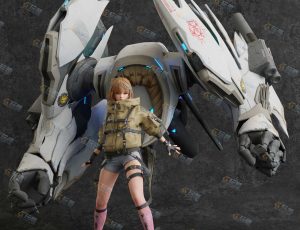 机甲日系少女模型