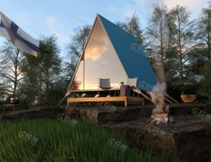 野外野炊木屋场景工程模型