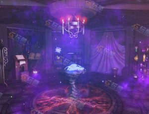 中世纪法师的房间场景工程模型