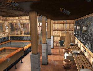 日本澡堂场景工程模型