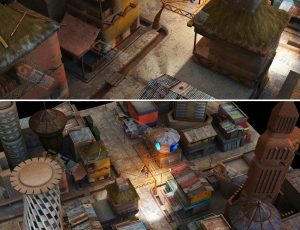 贫民高新技术村落Blender工程场景模型