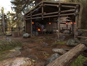 维京铁匠武器铺Blender工程场景模型