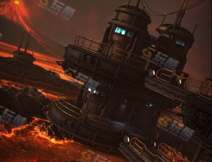 火星岩浆科幻基地Blender工程模型