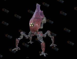 战争机枪机械机器人Blender模型