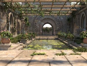 伊犁花园Blender工程模型