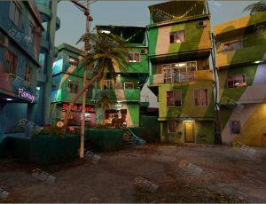 夏威夷街区Blender工程模型