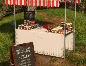 蜂蜜零售摊Blender模型