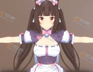 巧克力女仆Blender模型