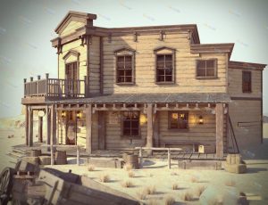 西部破旧酒馆Blender工程源文件