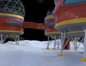 南极研究所Blender场景模型