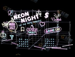 霓虹灯灯架Blender模型