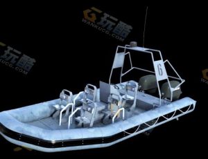 军队快艇Blender模型