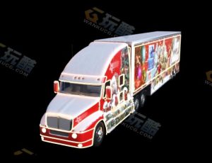 圣诞老人礼物车Blender模型