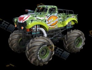 大轮越野车Blender模型