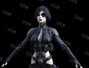 黑色女特工Blender模型