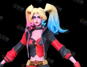 时髦卡通女孩Blender模型